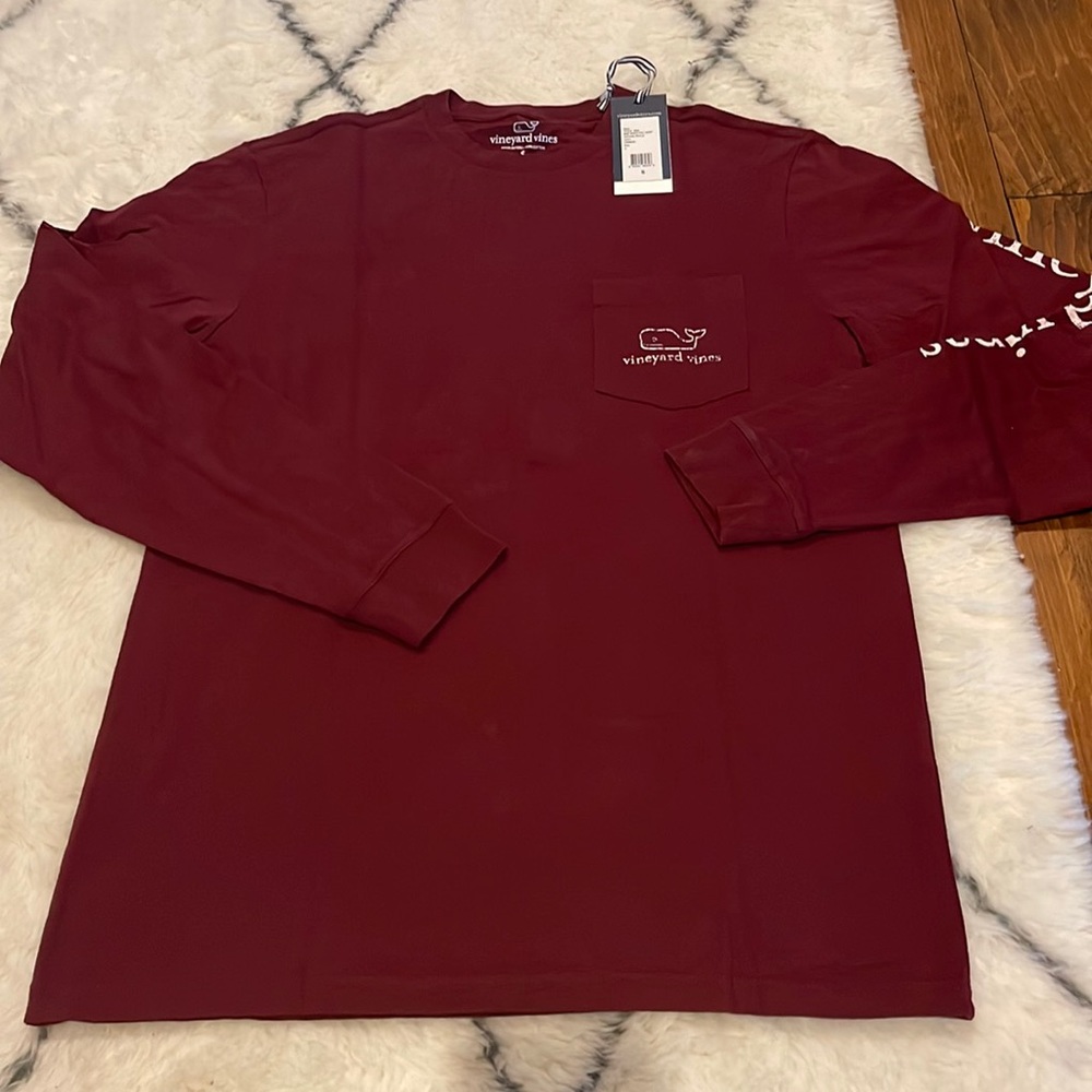Vineyard Vines crimson long sleeve t-shirt.